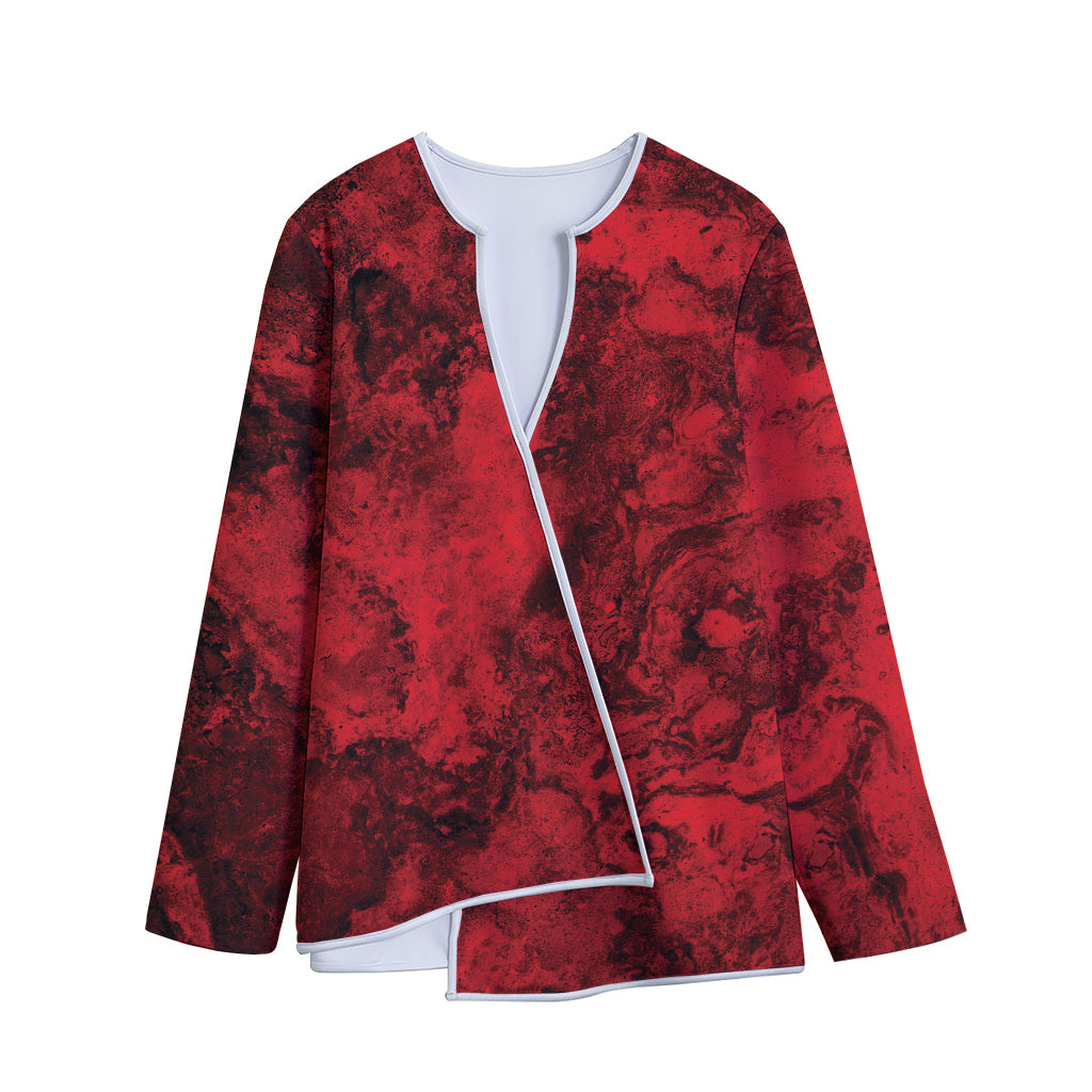 Red Blood Print Long Sleeve Short Coat