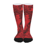 Red Blood Print Long Socks