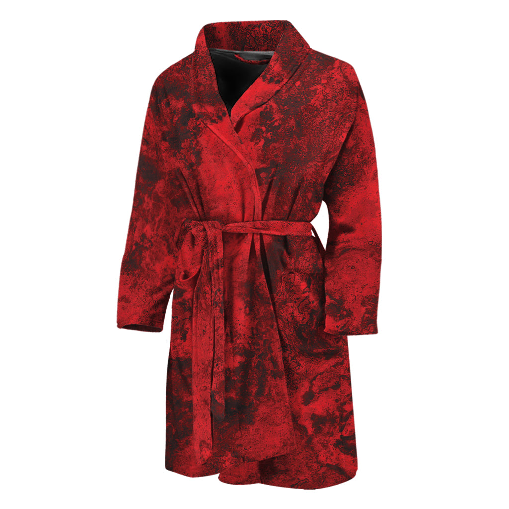 Red Blood Print Men's Bathrobe