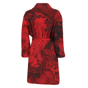 Red Blood Print Men's Bathrobe