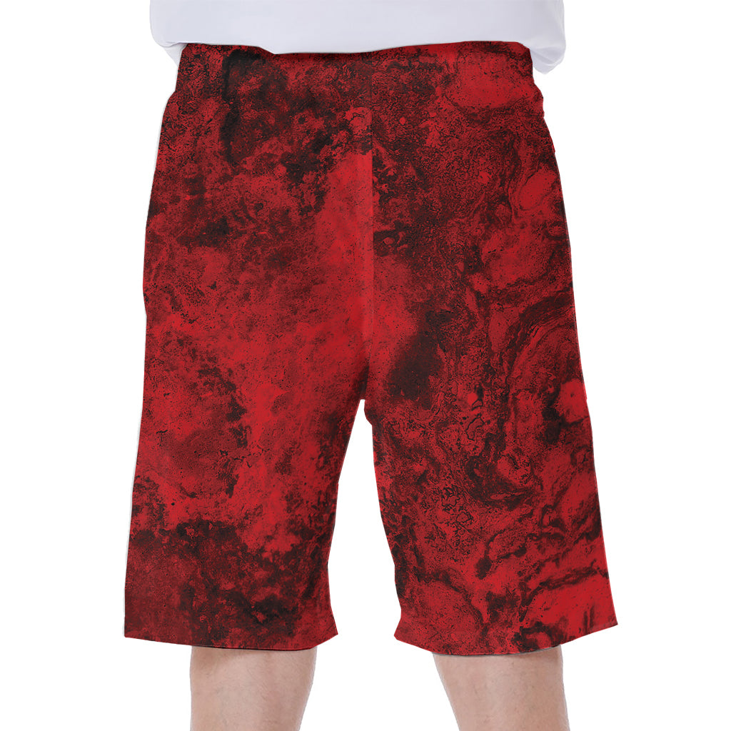 Red Blood Print Men's Beach Shorts