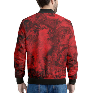 Red Blood Print Men's Bomber Jacket