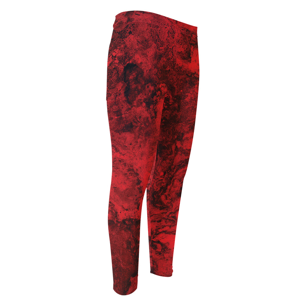 Red Blood Print Men's Compression Pants