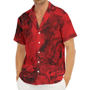 Red Blood Print Men's Deep V-Neck Shirt