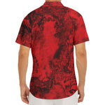 Red Blood Print Men's Deep V-Neck Shirt