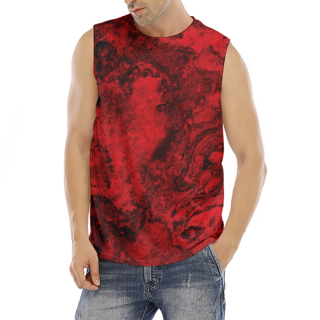 Red Blood Print Men's Fitness Tank Top