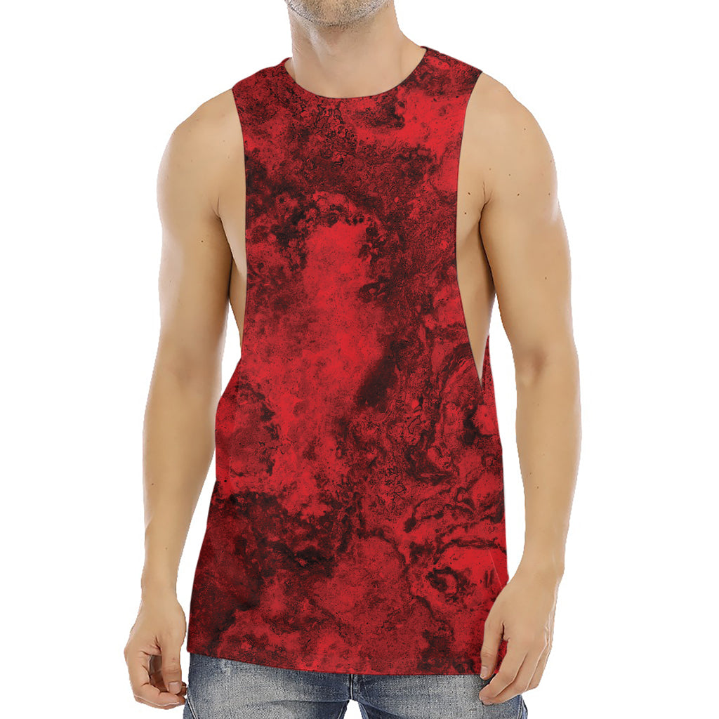 Red Blood Print Men's Muscle Tank Top
