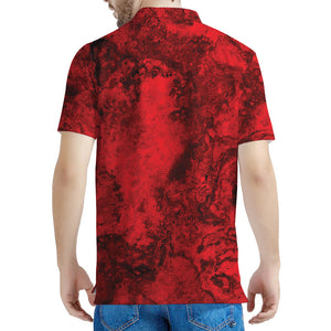 Red Blood Print Men's Polo Shirt