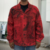 Red Blood Print Men's Shirt Jacket