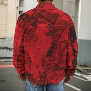 Red Blood Print Men's Shirt Jacket