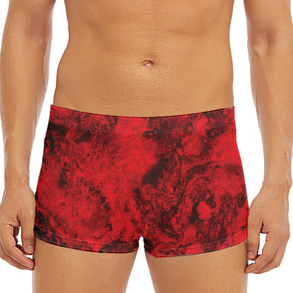 Red Blood Print Men's Short Boxer Briefs
