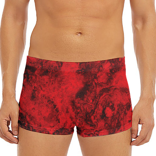 Red Blood Print Men's Short Boxer Briefs