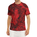 Red Blood Print Men's Short Sleeve Rash Guard