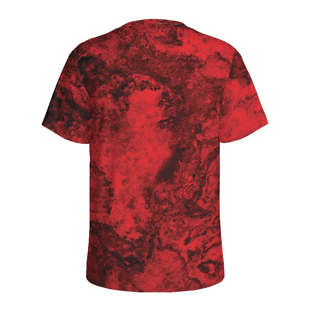 Red Blood Print Men's Sports T-Shirt
