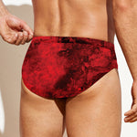 Red Blood Print Men's Swim Briefs