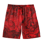 Red Blood Print Men's Swim Trunks