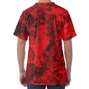 Red Blood Print Men's Velvet T-Shirt