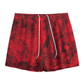 Red Blood Print Mesh Shorts