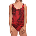 Red Blood Print One Piece Swimsuit