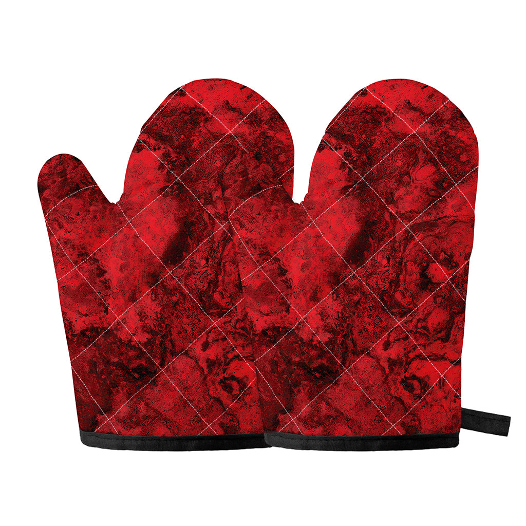 Red Blood Print Oven Mitts