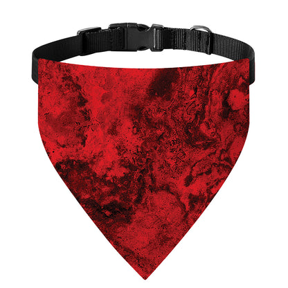 Red Blood Print Over The Collar Dog Bandana