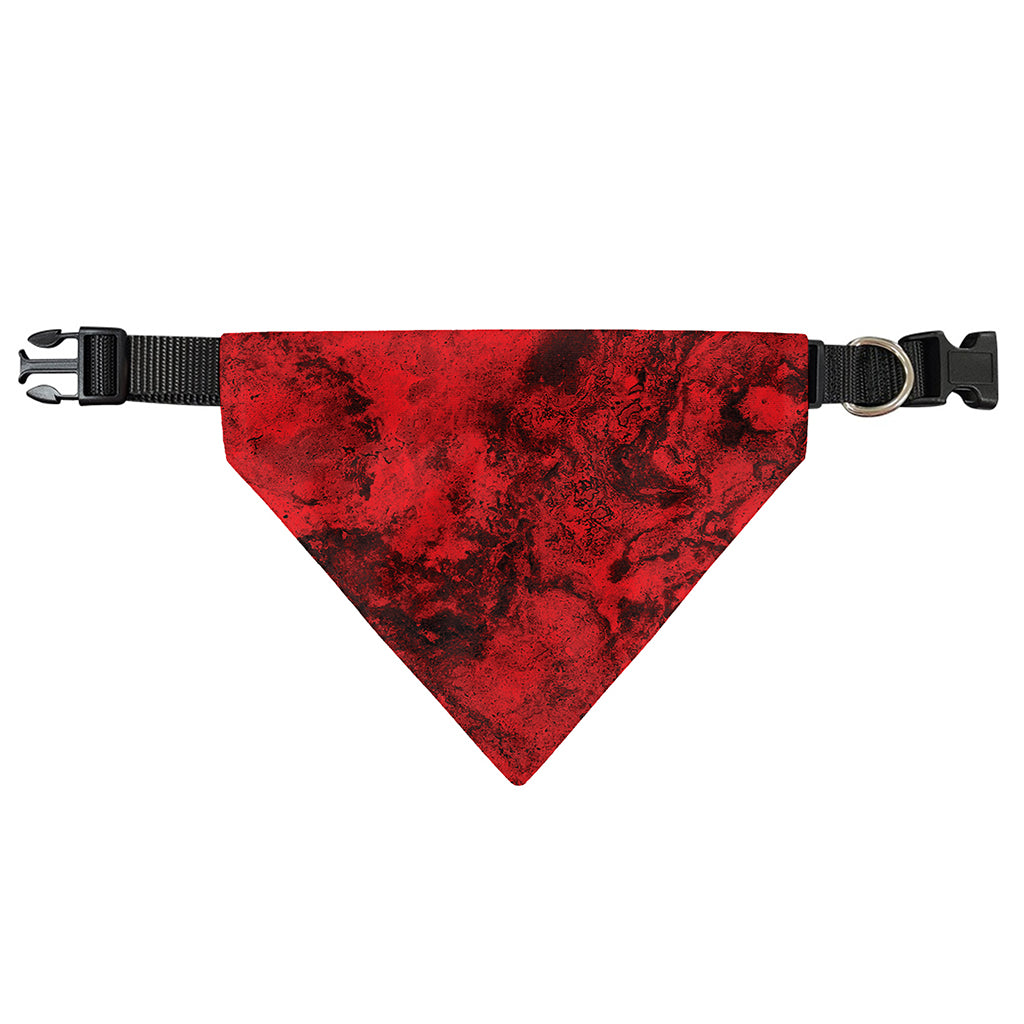 Red Blood Print Over The Collar Dog Bandana