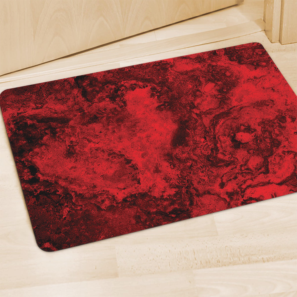 Red Blood Print Polyester Doormat