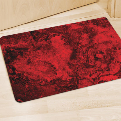 Red Blood Print Polyester Doormat