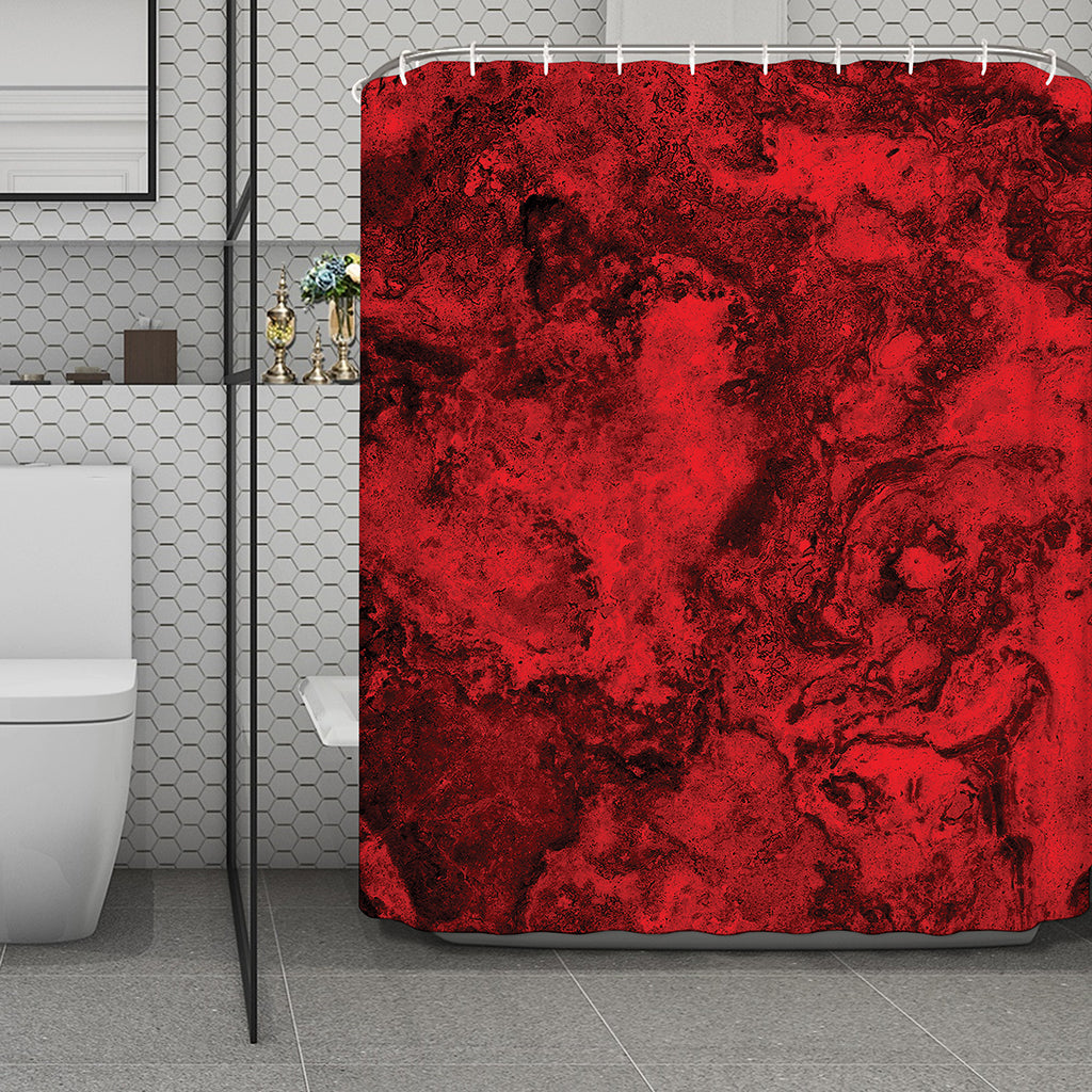 Red Blood Print Polyester Shower Curtain