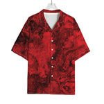 Red Blood Print Rayon Hawaiian Shirt