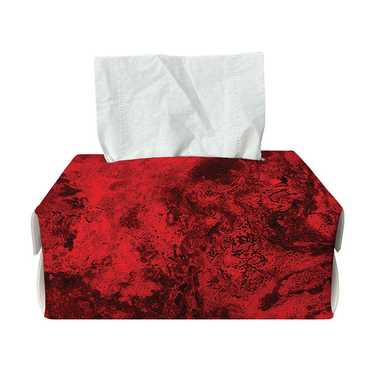 Red Blood Print Rectangle Tissue Box Cover