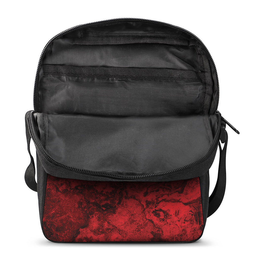 Red Blood Print Rectangular Crossbody Bag