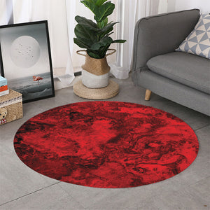 Red Blood Print Round Rug