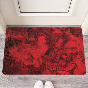 Red Blood Print Rubber Doormat