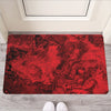 Red Blood Print Rubber Doormat