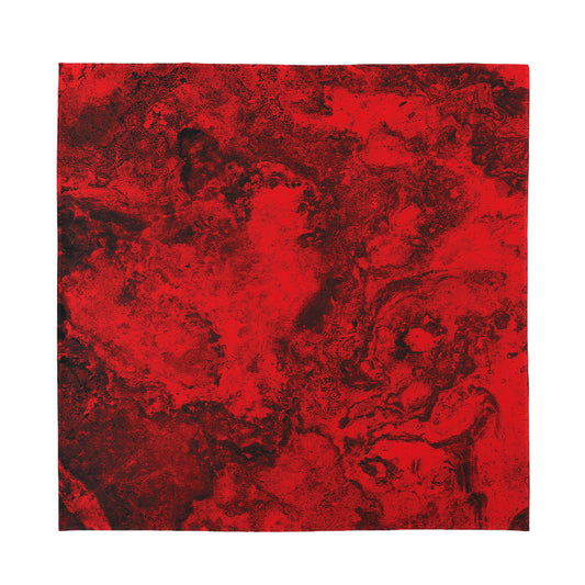 Red Blood Print Silk Bandana
