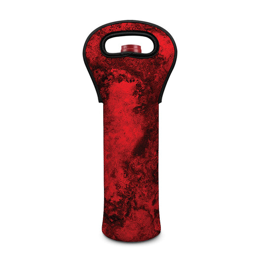 Red Blood Print Single Neoprene Wine Tote