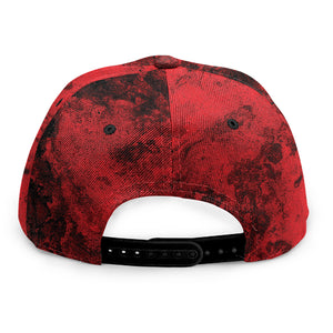 Red Blood Print Snapback Cap