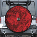 Red Blood Print Tire Cover With Camera Hole