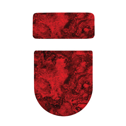 Red Blood Print Toilet Lid And Tank Cover Set