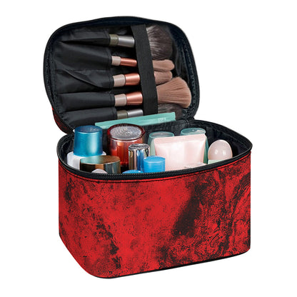 Red Blood Print Travel Makeup Bag