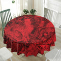 Red Blood Print Waterproof Round Tablecloth