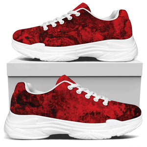 Red Blood Print White Chunky Shoes