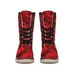 Red Blood Print Winter Boots