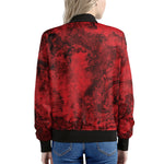 Red Blood Print Women's Bomber Jacket