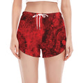 Red Blood Print Women's Split Running Shorts