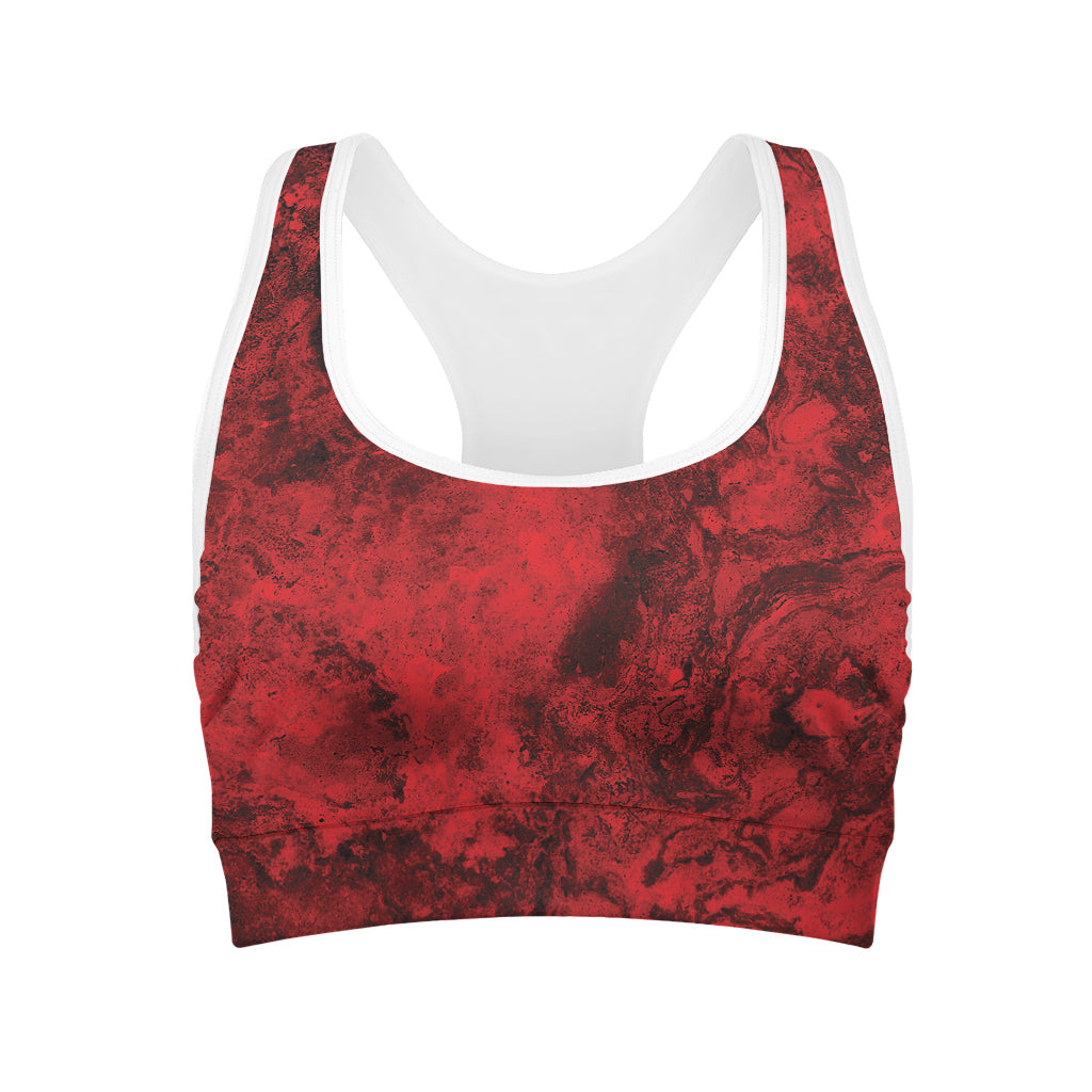 Red Blood Print Women's Sports Bra