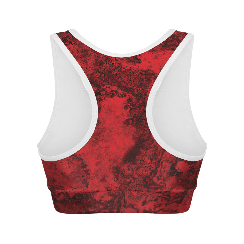 Red Blood Print Women's Sports Bra
