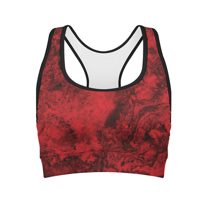Red Blood Print Women's Sports Bra