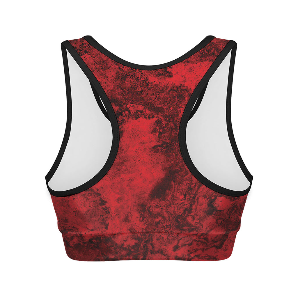 Red Blood Print Women's Sports Bra